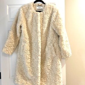 New! J.Crew Collection Fur Coat (faux) sz S